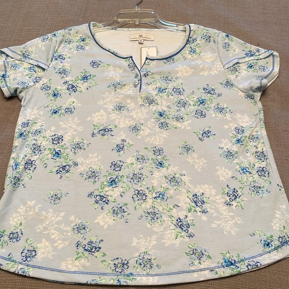 NWT Karen Neuburger Pajama Top Small - Picture 8 of 11